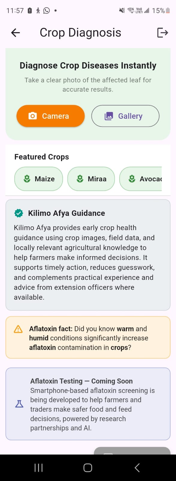 Kilimo Afya mobile app screenshot 2